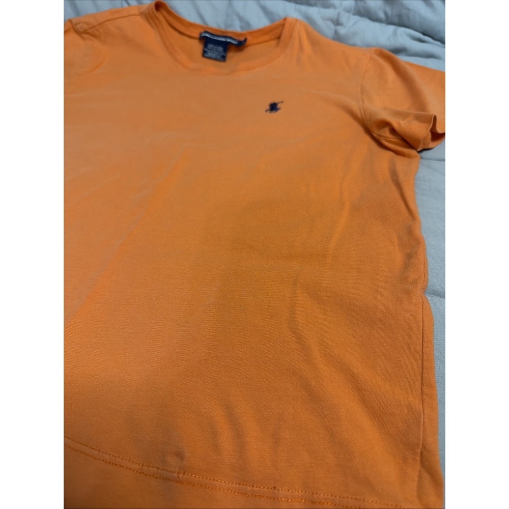 Polo Ralph Lauren Sport Orange Casual Crew Neck T Shirt Size Kids Size Large